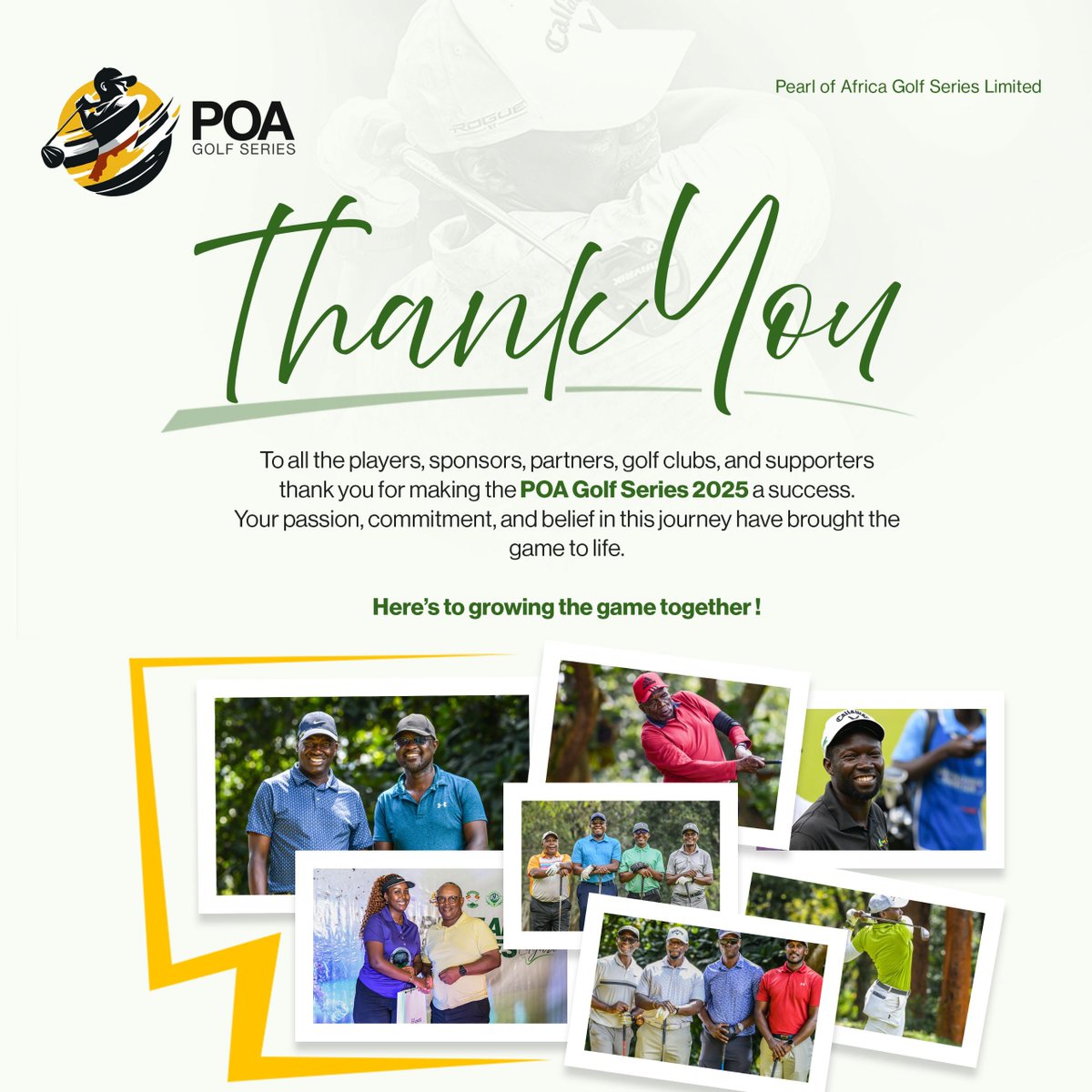 The #PearlOfAfricaGolfSeries #POAGolfSeries finale was made possible thanks to the generous support of our sponsors <a href="/AquafinaUganda/">Aquafina Uganda</a> <a href="/PepsiUganda/">Pepsi Uganda</a> <a href="/mtnug/">MTN Uganda</a> <a href="/ioTec_Limited/">ioTec Limited</a> <a href="/homeblisshotel/">Home Bliss Hotel</a> <a href="/VivoEnergyUg/">Vivo Energy Uganda</a> <a href="/NBSportUg/">NBS Sport</a>  <a href="/UNOC_UG/">UNOC</a> and Mighty City Rides. #Golf #GolfInUganda #ForTheLoveOfGolf
