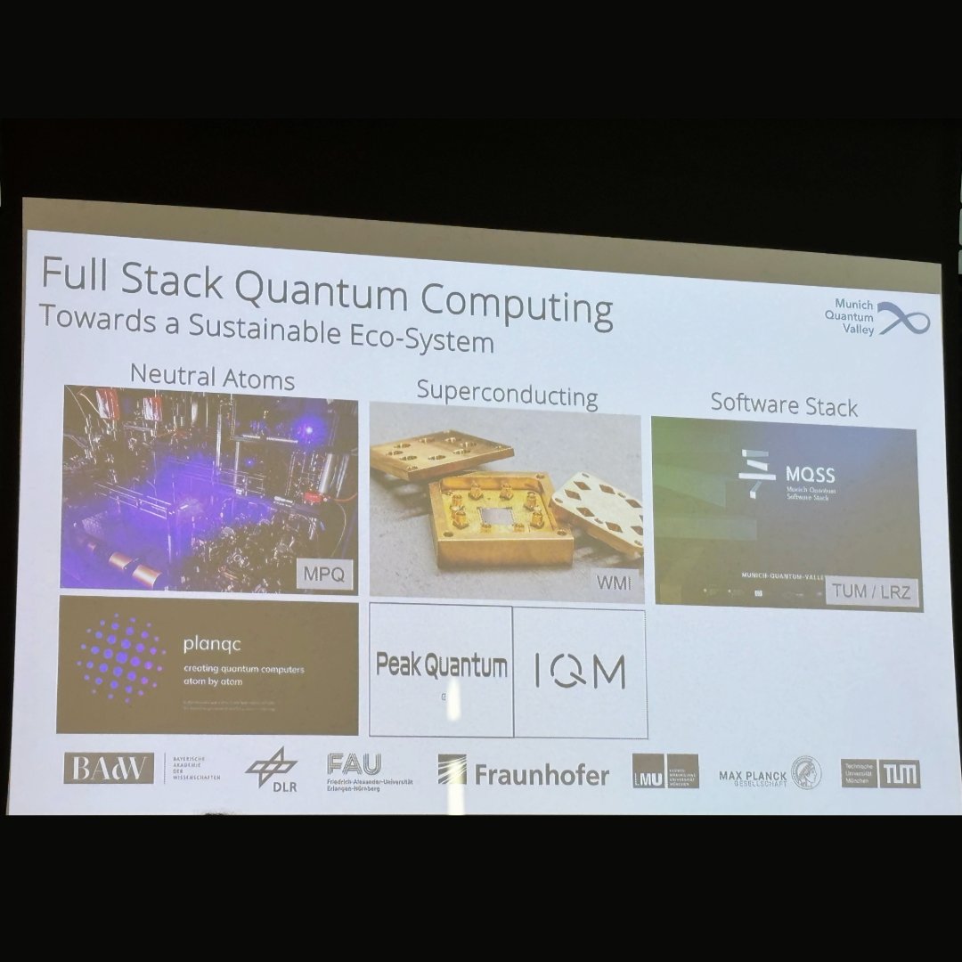 OLCFGOV's tweet image. Day 4 of the Quantum Computing User Forum at @ORNL is underway!
The morning kicked off with a workshop with Kristine Rezai and Martin Schulz from @meetIQM: Getting started with hybrid quantum-classical algorithms.🌟