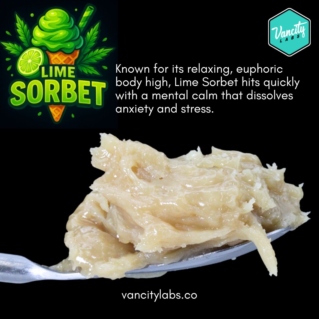Unwind instantly with Lime Sorbet 🍃
A smooth, euphoric body high that melts stress and anxiety away 😌✨
Perfect for evening relaxation 🌙

🌐  vancitylabs.co/product/lime-s…

#LimeSorbet #CannabisCommunity #WeedLife #RelaxAndUnwind #420Vibes