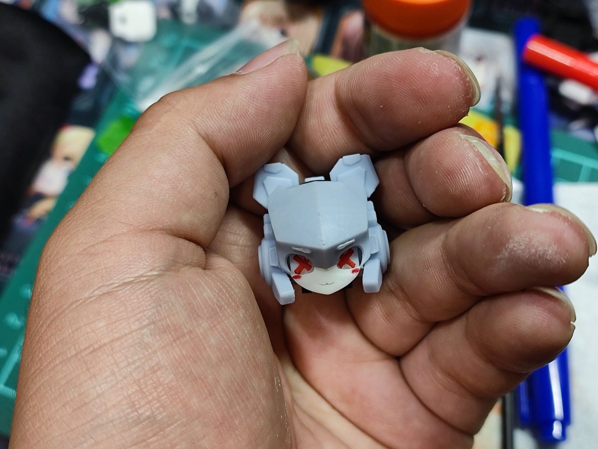 sakufull_vrc's tweet image. 表情差分パーツ試作中