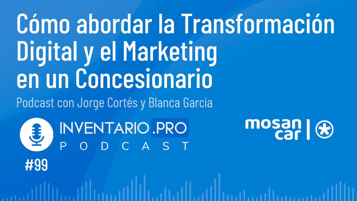 💡 En este episodio exploramos cómo Mosancar ha abordado la transformación digital y el marketing desde dentro: equipos pequeños, decisiones ágiles y foco en resultados.

Una guía realista para concesionarios medianos que quieren dar el paso.

🎧 Escúchalo buff.ly/s9VKj0Q