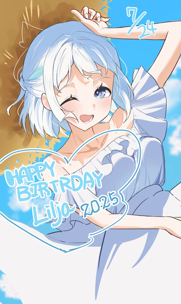 Gir18py's tweet image. 生まれてきてくれて、ありがと！！！！！🩵
#葛城リーリヤ生誕祭2025