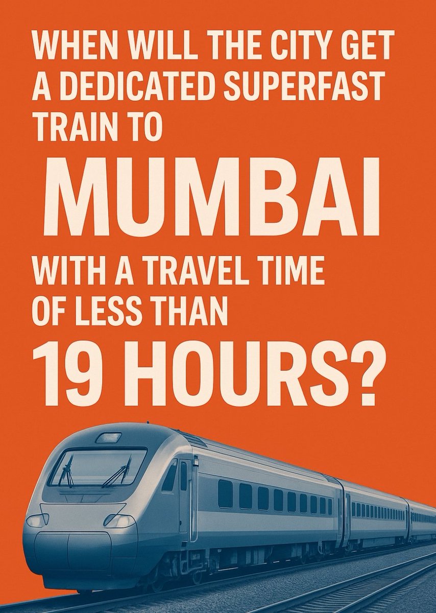 It’s high time our elected MPs from #Bengaluru answer a pressing question: When will the city get a dedicated superfast train to #Mumbai with a travel time of less than 19 hours?

Despite being two major metro cities, Bengaluru–Mumbai rail connectivity remains outdated. The