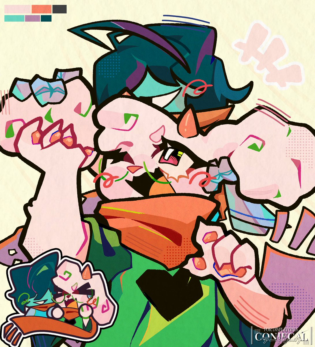 Coniecal's tweet image. Kris stop teasing the goat we have a fountain to seal

#DELTARUNE #kralsei