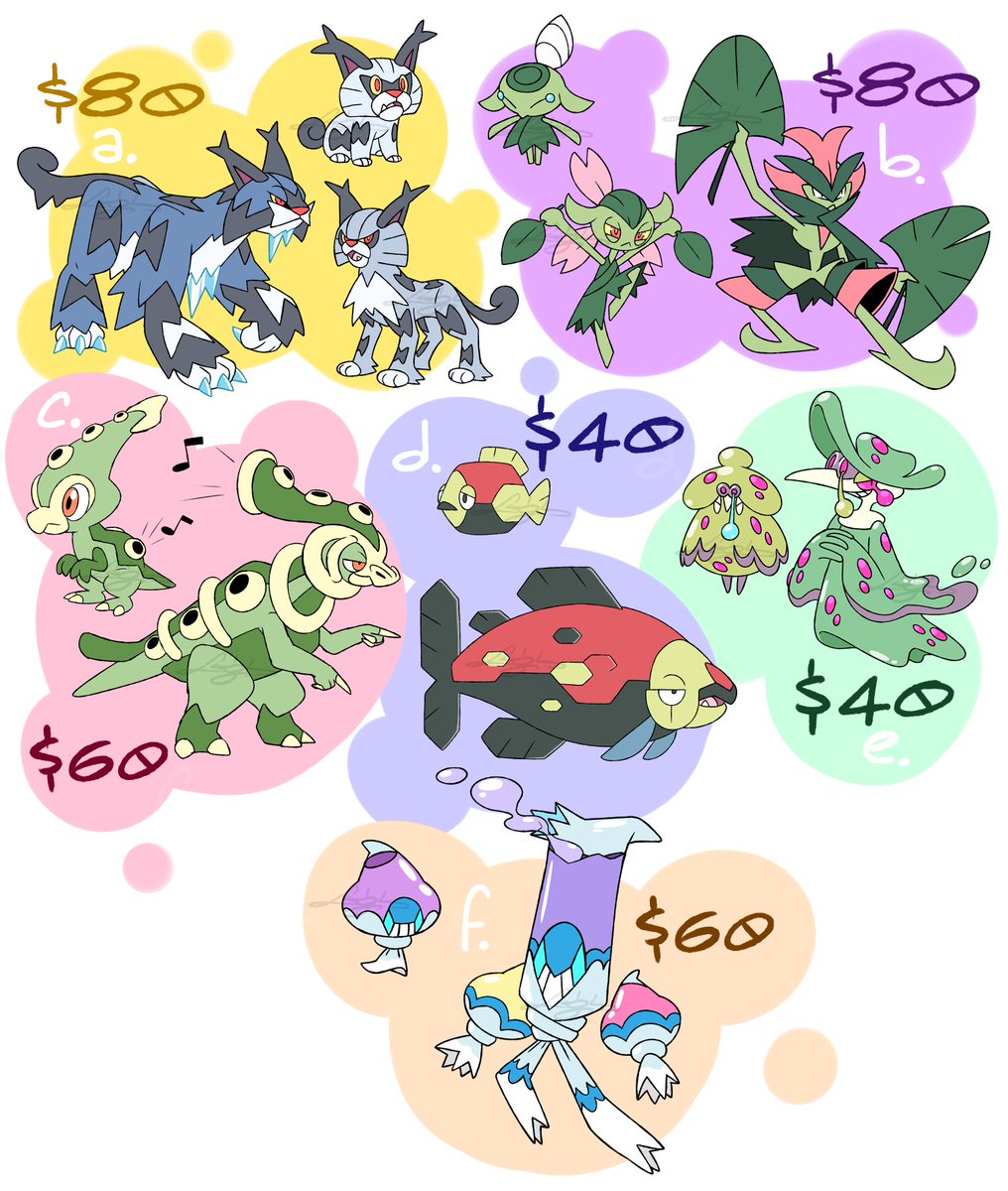 _LuisEGB's tweet image. Update #5! And a major one too!
New lines have been added! Fish (salmon)🐟, Flute Dinos🪈🦖 and Ice pops! 🍧🧊

If you&apos;re interested in purchasing any, just send me a DM!😄

Also if you can, please share and retweet. Thank you!❤️
#fakemon #pokemon #pokemonart #art #drawing