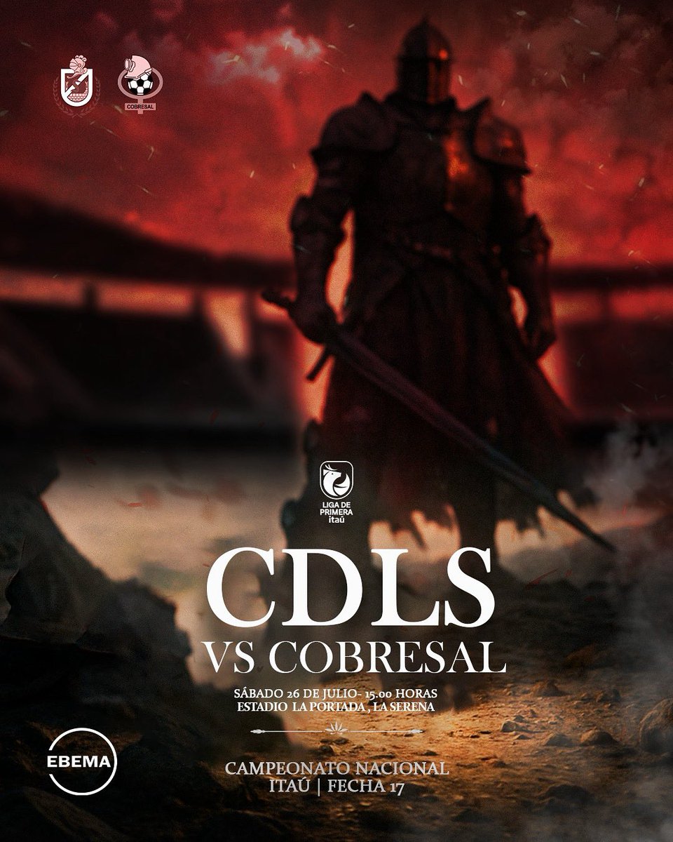 CDLS_OFICIAL's tweet image. π³π¨ π·πΆπΉπ»π¨π«π¨ π΅πΆπΊ π¬πΊπ·π¬πΉπ¨ π°
Este sΓ‘bado enfrentamos la fecha 17 del Campeonato Nacionalπ‘οΈβοΈ
π SΓ‘bado 26
β° 15:00
π Cobresal
Adquiere tu entrada online en Ticketmaster y presencial en Tienda Granate y Akichip ποΈ
Β‘TODOS AL ESTADIO! ποΈπ₯
#SiempreAdelante