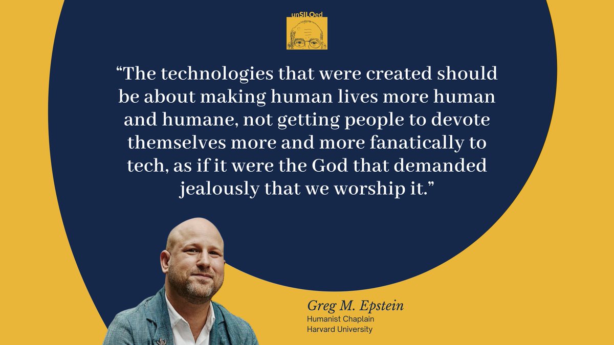unSILOed Podcast with Greg LaBlanc (@unsiloedpodcast) on Twitter photo In this episode, Greg M. Epstein, Humanist chaplain at <a href="/Harvard/">Harvard University</a> and <a href="/MIT/">Massachusetts Institute of Technology (MIT)</a>, explores how technology functions as a modern religionācomplete with its own beliefs, rituals, and powerful influence over human lives. The full episode is available at buff.ly/vOAkVqF | <a href="/mitpress/">The MIT Press @mitpress.bsky.social</a> In this episode, Greg M. Epstein, Humanist chaplain at <a href="/Harvard/">Harvard University</a> and <a href="/MIT/">Massachusetts Institute of Technology (MIT)</a>, explores how technology functions as a modern religionācomplete with its own beliefs, rituals, and powerful influence over human lives. The full episode is available at buff.ly/vOAkVqF | <a href="/mitpress/">The MIT Press @mitpress.bsky.social</a>