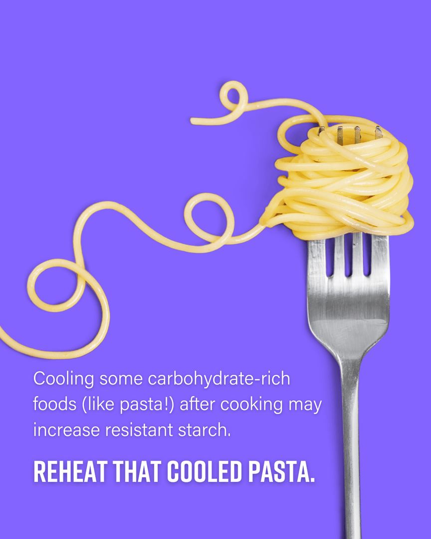 Research shows that cooling some carbohydrate-rich foods after cooking, may increase resistant starch.

Resistant starch is metabolised by gut bacteria in a process called fermentation, producing short-chain fatty acids (SCFA).

Sources:
sciencedirect.com/science/articl…