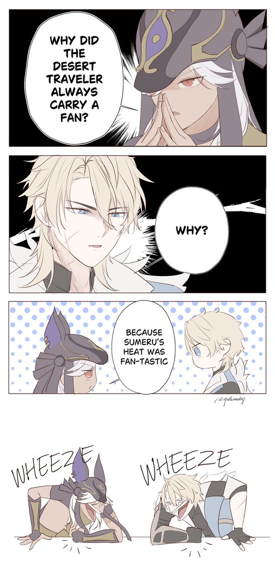 qiellimily's tweet image. Idk. I think Varka can get along with Cyno’s jokes 😂
#Varka #Cyno