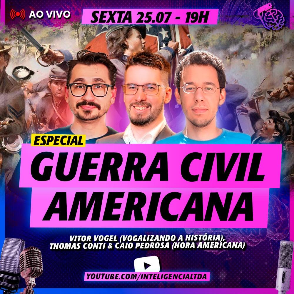 ThomasVConti's tweet image. Nesta sexta 19h estarei no @InteligenciaLta falando sobre a Guerra Civil Americana.
Estranho economista falar disso?
Sim😅
Meu mestrado e doutorado foram em história econômica e a Guerra Civil foi central nas pesquisas. Muito legal de revisitar, sorte rara!
Espero que gostem!