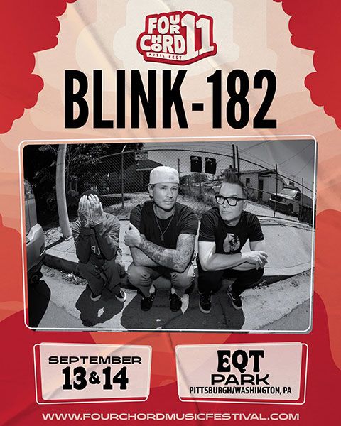 UltimateFests's tweet image. California rockers @blink182 have been confirmed as headliners at this summers @4chordmusicfest on the 13th September in Pittsburgh!
Tickets are available here: buff.ly/dO9gj5U
#musicfestival #festivals4all #usfestival #Pittsburgh #Pennsylvania #ultimatefestivalguide