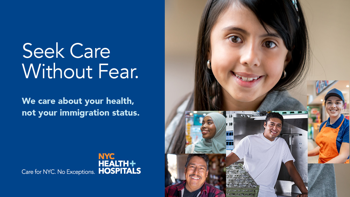 We care about your health, not your immigration status. We want you to get the care you need today, before you get sick and before it becomes an emergency. All New Yorkers should seek care without fear: on.nyc.gov/2QpEohv.