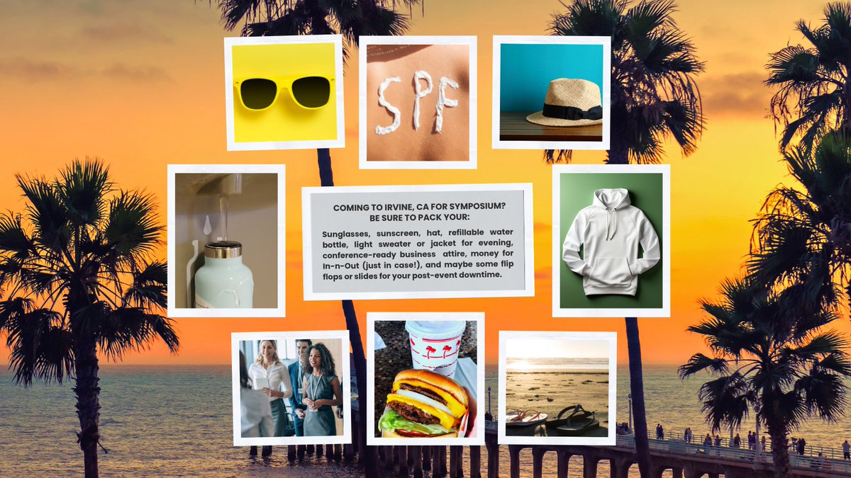 Traveling to #Irvine, CA for the #BeckmanSymposium? Check out our recommendations to add to your packing list. #traveltips #packinglist #musthaves #summer #conference #meeting #event #thingstodo #burgers #reminder #planning #symposium #staff #recommendations