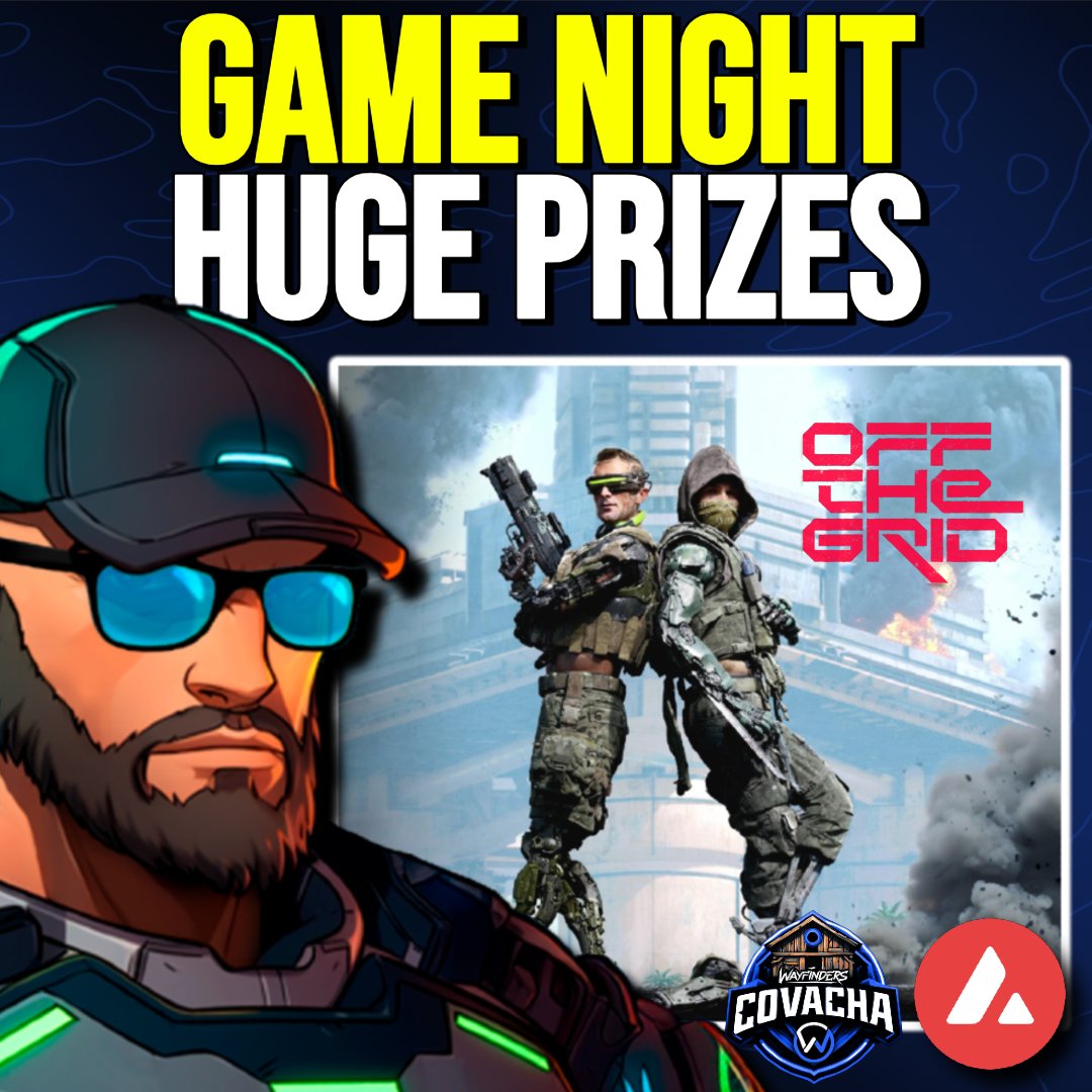 🔴Game Night Alert: 10 AVAX in prizes 🔴
Tonight I’m hosting an Off The Grid Game Night ! 

Remember: You don’t need to be a pro.. 
Just show up, play, and have fun. Everyone’s welcome !

 🔥Details: 
– Prizes: 10 AVAX
– Date: July 24 
– Time: 10PM UTC-3 
– Where: La Covacha