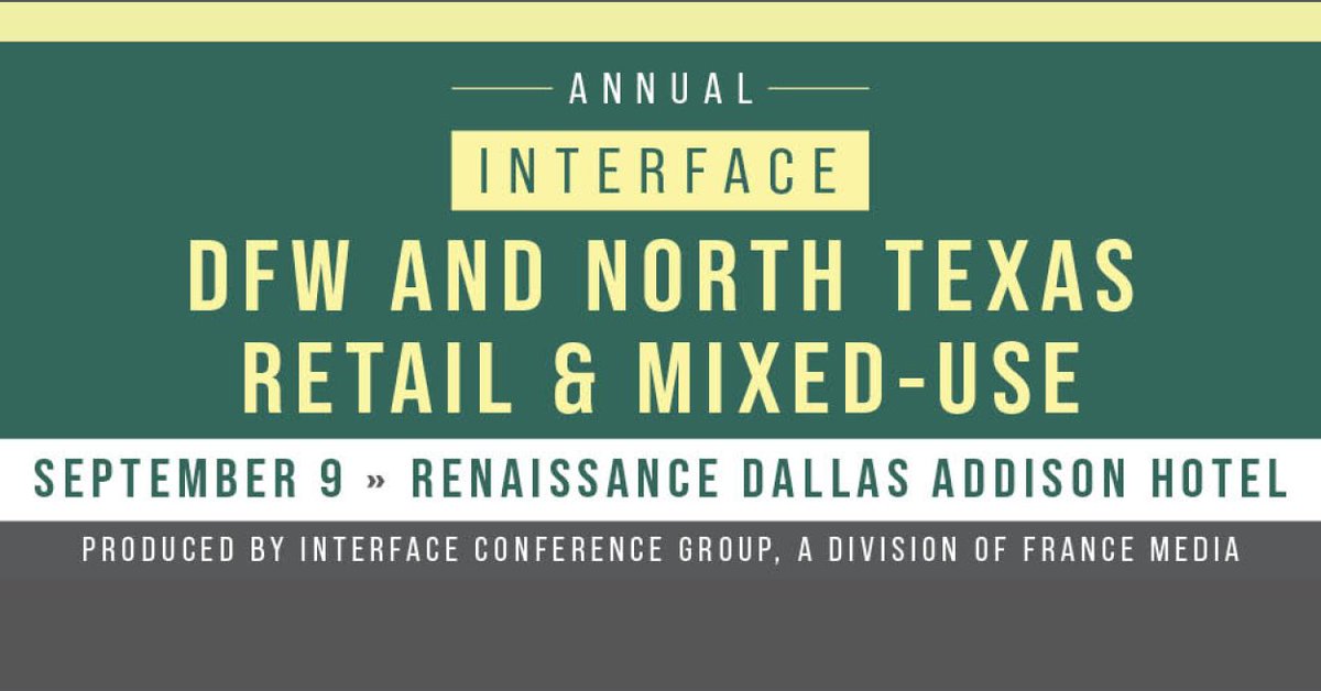 Shopping Center Bus. (@shoppingctrbiz) on Twitter photo The InterFace DFW & North Texas Retail conference takes place Tuesday morning, September 9, 2025!
Hosted by: @Shoppingctrbiz, <a href="/TexasREBusiness/">Texas RE Business</a> magazine & <a href="/InterFaceGroup/">InterFace Conference</a>
Register: ow.ly/Xz7J50WhLi6
#InterFaceDFWRetail #CRE <a href="/REBusiness/">France Media, Inc.</a> The InterFace DFW & North Texas Retail conference takes place Tuesday morning, September 9, 2025!
Hosted by: @Shoppingctrbiz, <a href="/TexasREBusiness/">Texas RE Business</a> magazine & <a href="/InterFaceGroup/">InterFace Conference</a>
Register: ow.ly/Xz7J50WhLi6
#InterFaceDFWRetail #CRE <a href="/REBusiness/">France Media, Inc.</a>