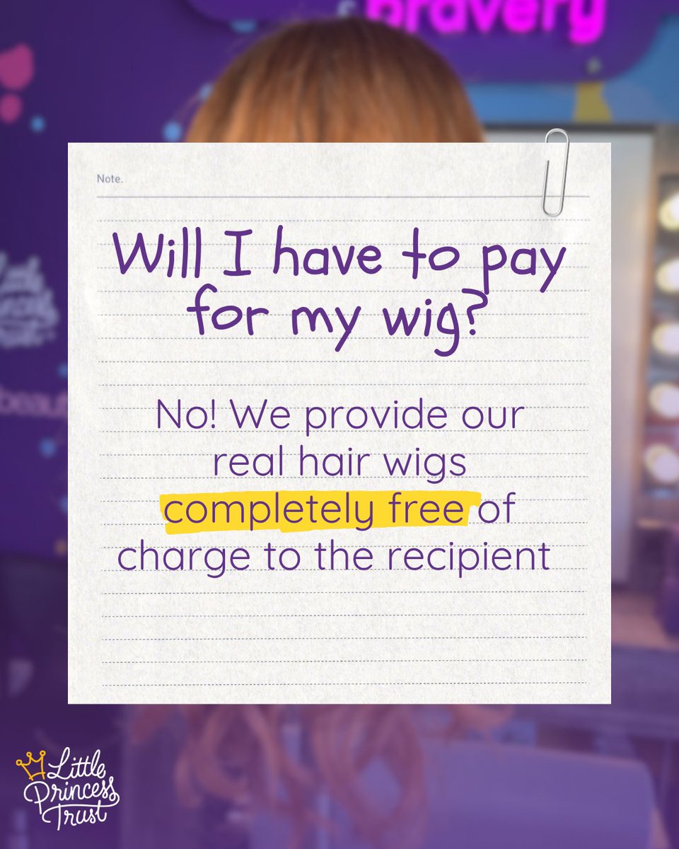 LPTrustUK's tweet image. If you have any questions about our wigs or how you can support LPT, don’t be afraid to get in touch! 💜👑
