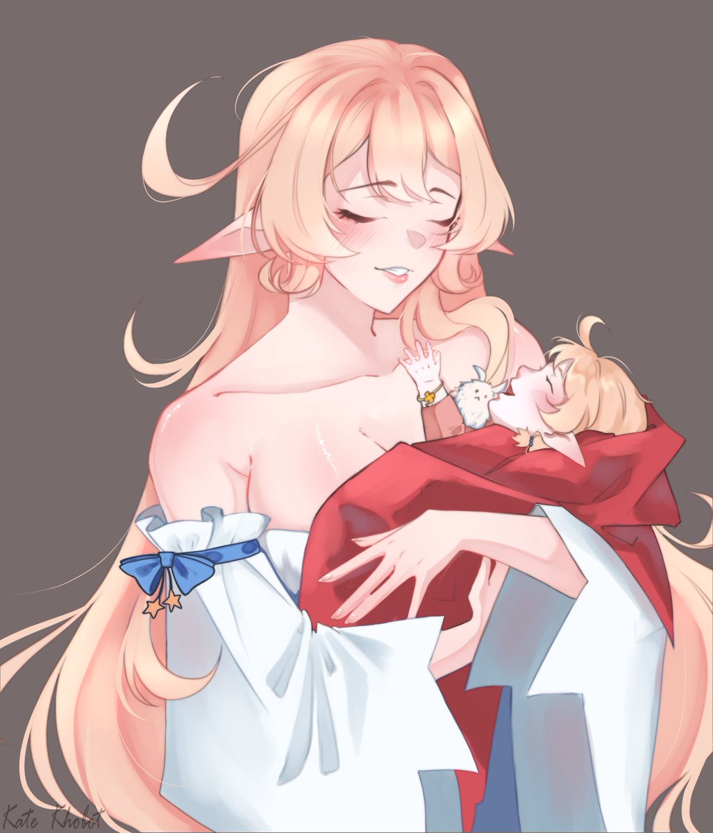 Kate_Khobot's tweet image. Alice and baby Klee 🤲
#GenshinImpact #Alice #Klee