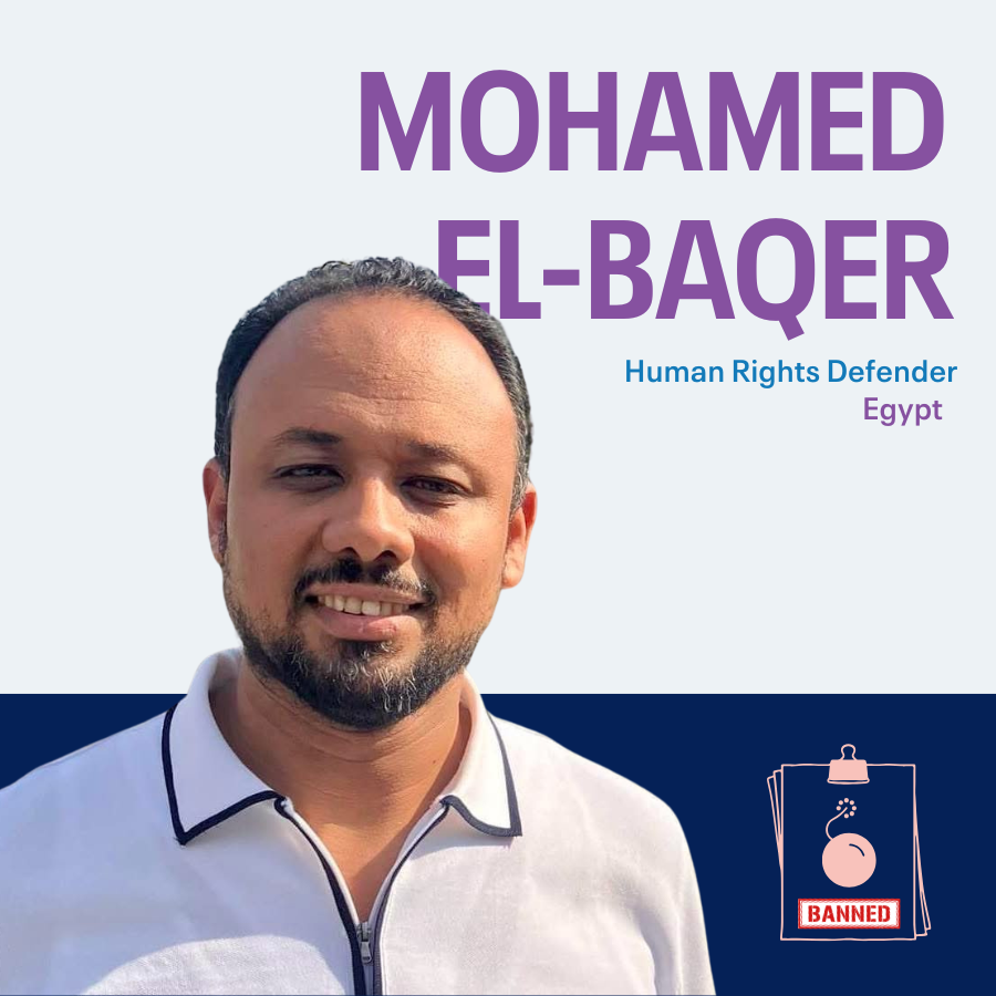 ISHRglobal's tweet image. Mohamed El-Baqer’s case didn’t end with his release. His travel ban is the new prison. Journalists help bring this to light. Impunity must not prevail.
🫳🏻 ACT NOW: tinyurl.com/46hbdzr8
#EndReprisals #HRC60