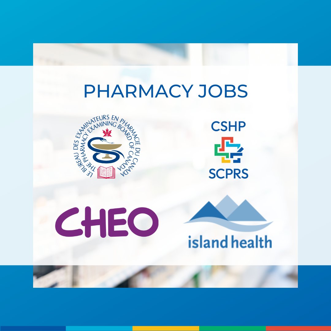 CSHP_SCPH's tweet image. 💼 Check out the organizations that have their #pharmacy positions posted on CSHP.ca/jobs! ⬇️

@CHEO
@VIHealthCareers