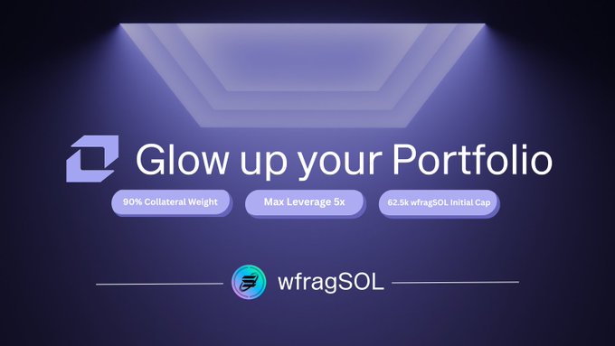 Glow Finance wfragSOL ポートフォリオ インターフェース