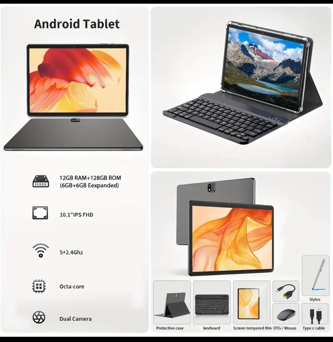 springforthWnG's tweet image. Relndoo amdriod 14, 10.1 inch Tablet with 128gb of storage, 12gb of Ram, with Type C charging.
This package comes with protective case, mouse, stylus, screen guard and wireless rechargeable keyboard.
@springforthWnG
#android #computer #computerengeneering #computersciemce