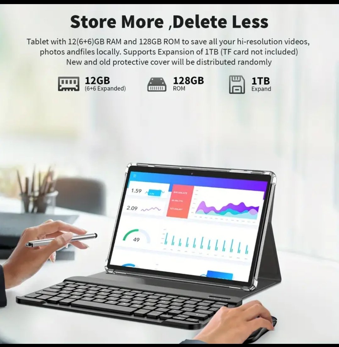 springforthWnG's tweet image. Relndoo amdriod 14, 10.1 inch Tablet with 128gb of storage, 12gb of Ram, with Type C charging.
This package comes with protective case, mouse, stylus, screen guard and wireless rechargeable keyboard.
@springforthWnG
#android #computer #computerengeneering #computersciemce