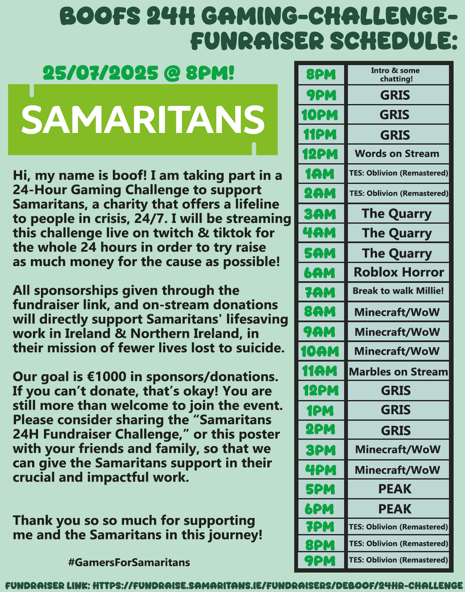 de_boof's tweet photo. Be there or be square... 
https://t.co/s9H2vLZGdr
#GamersForSamaritans https://t.co/Ybd5rATXVW