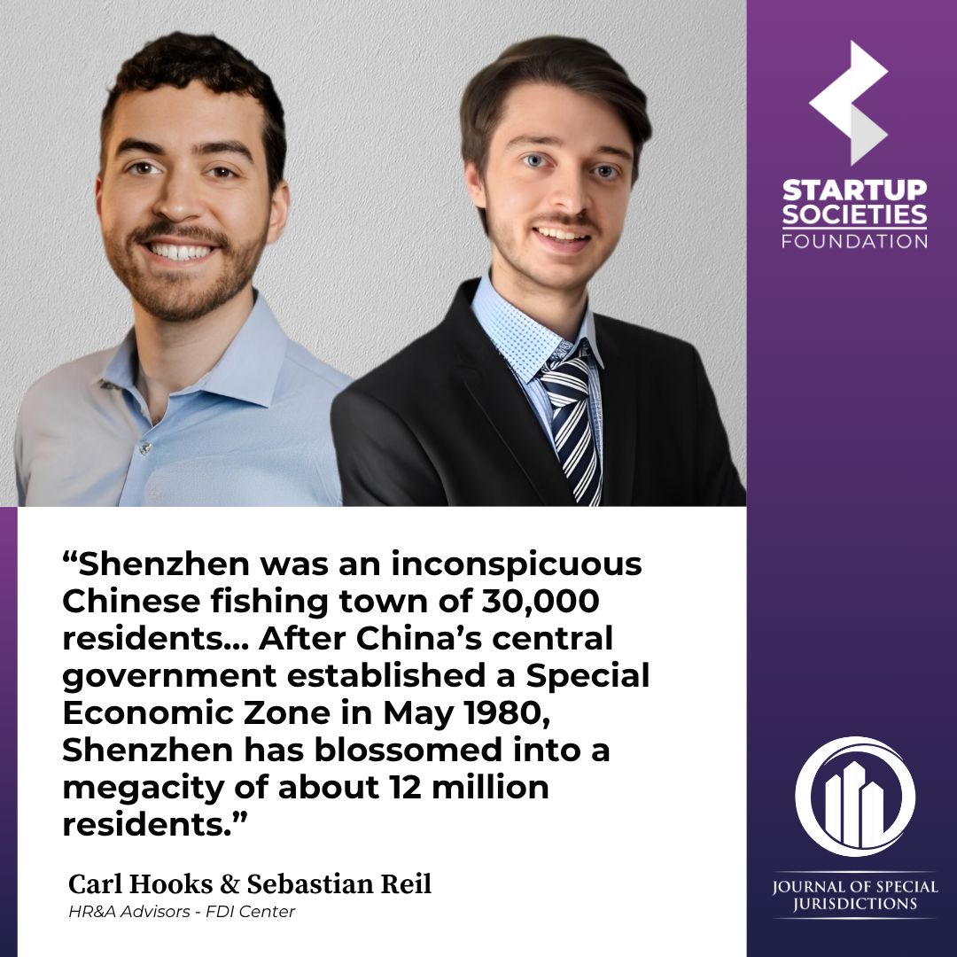 📌 Quote of the Week!

In our Issue I - Volume I, Carl Hooks &amp; Sebastian Reil explore how once a fishing town of 30,000, Shenzhen, became a megacity of 12.5M in just decades.

📰 journalofspecialjurisdictions.com/index.php/jsj/…

#UrbanDevelopment #SpecialEconomicZones #EconomicGrowth #Innovation