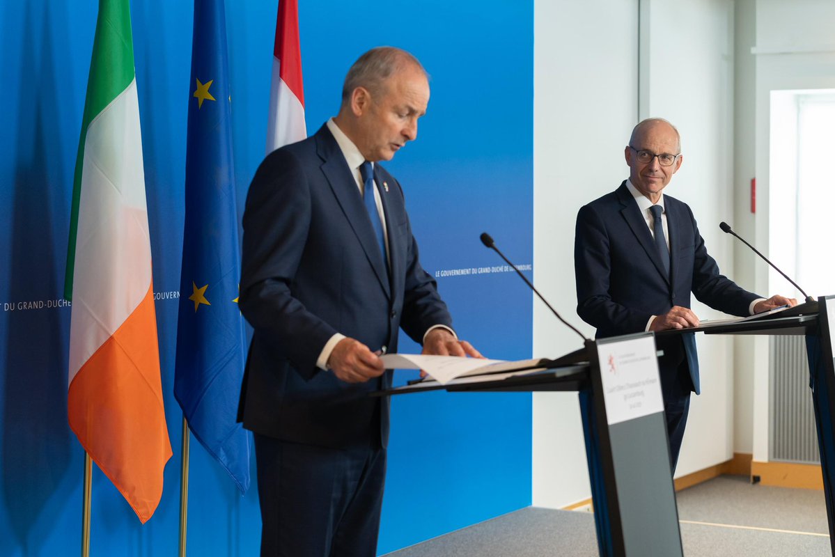LucFrieden's tweet image. A great pleasure to welcome you dear Prime Minister, Taoiseach @MichealMartinTD!
Luxembourg and Ireland share deep historic ties and a strong friendship.
We are committed to deepening our excellent relations and reinforcing cooperation on international issues and within the…