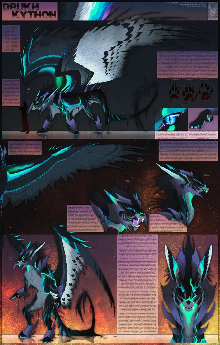 Twilight_Saint's tweet image. Ref Sheet Comish - Drukh / #DragonArt done by yours truly! B) //

Thanks for checking him out!
#furryart #furryartist #furry #furries #dragonartist #dragon  @DutchADs