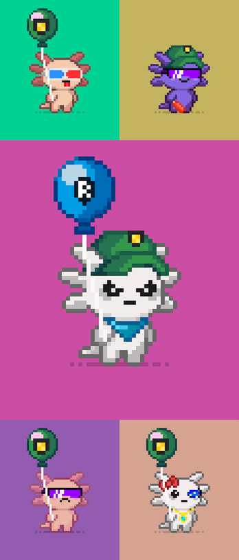 FarmHandsNFT's tweet image. .@zxcleyon and @pixolotl_NFTs have provided us with 5 Farm Hand trait Pixolotls to use in @pixels_online
Look for instructions on how to win one of these super cute avatars in the Farm Hand Bunk House discord Giveaway channel