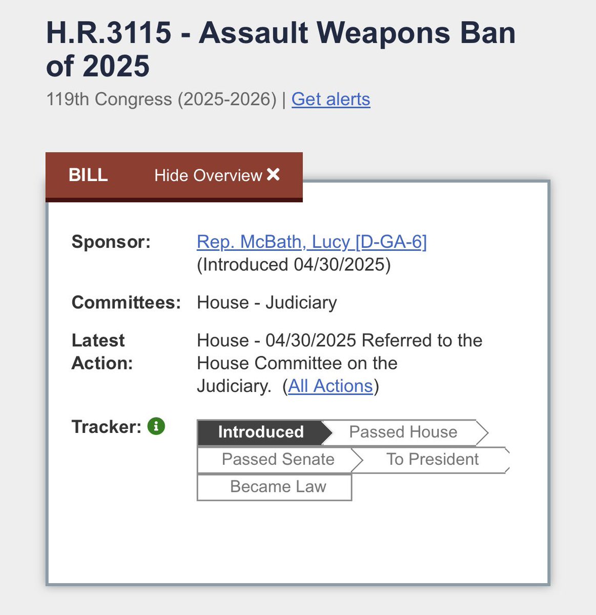 RepNellie's tweet image. I am proud to sign on as a cosponsor to my colleague @RepLucyMcBath’s legislation to revive the federal assault weapons ban. Removing weapons of war from our streets will save lives. It is time.