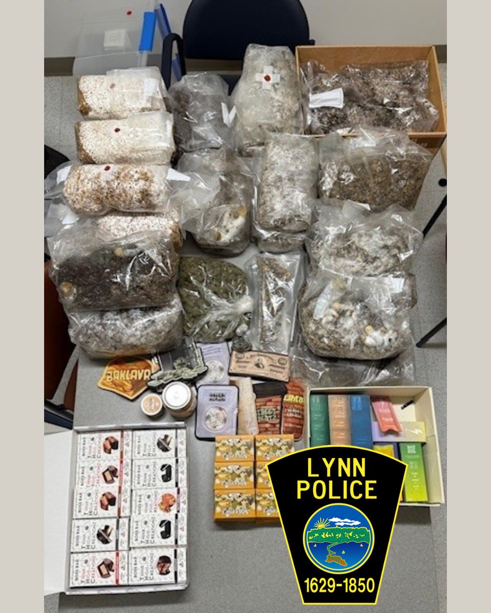 A recent investigation conducted by the Lynn Drug Task Force resulted in the seizure of over 100 grams of illegally possessed Marijuana related products and over 96 pounds of Psilocybin Mushrooms.  Multiple distribution charges are pending.