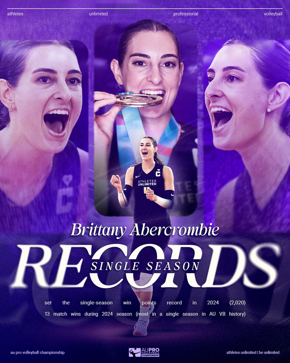AU Pro VB Fun Fact: <a href="/brittany_fitch/">Brittany Abercrombie</a> set the single-season record with 2,020 points during the 2024 season 👏

#AUProVB