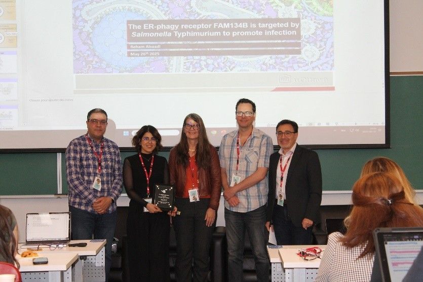 CSMB_SCBM's tweet image. Congratulations to Reham Alsaadi (University of Ottawa) for winning the PRinCE Jason Young award at the CSMB 2025 meeting - Félicitations à Reham Alsaadi (Université d'Ottawa) pour avoir remporté le prix PRinCE Jason Young lors du congrès 2025.