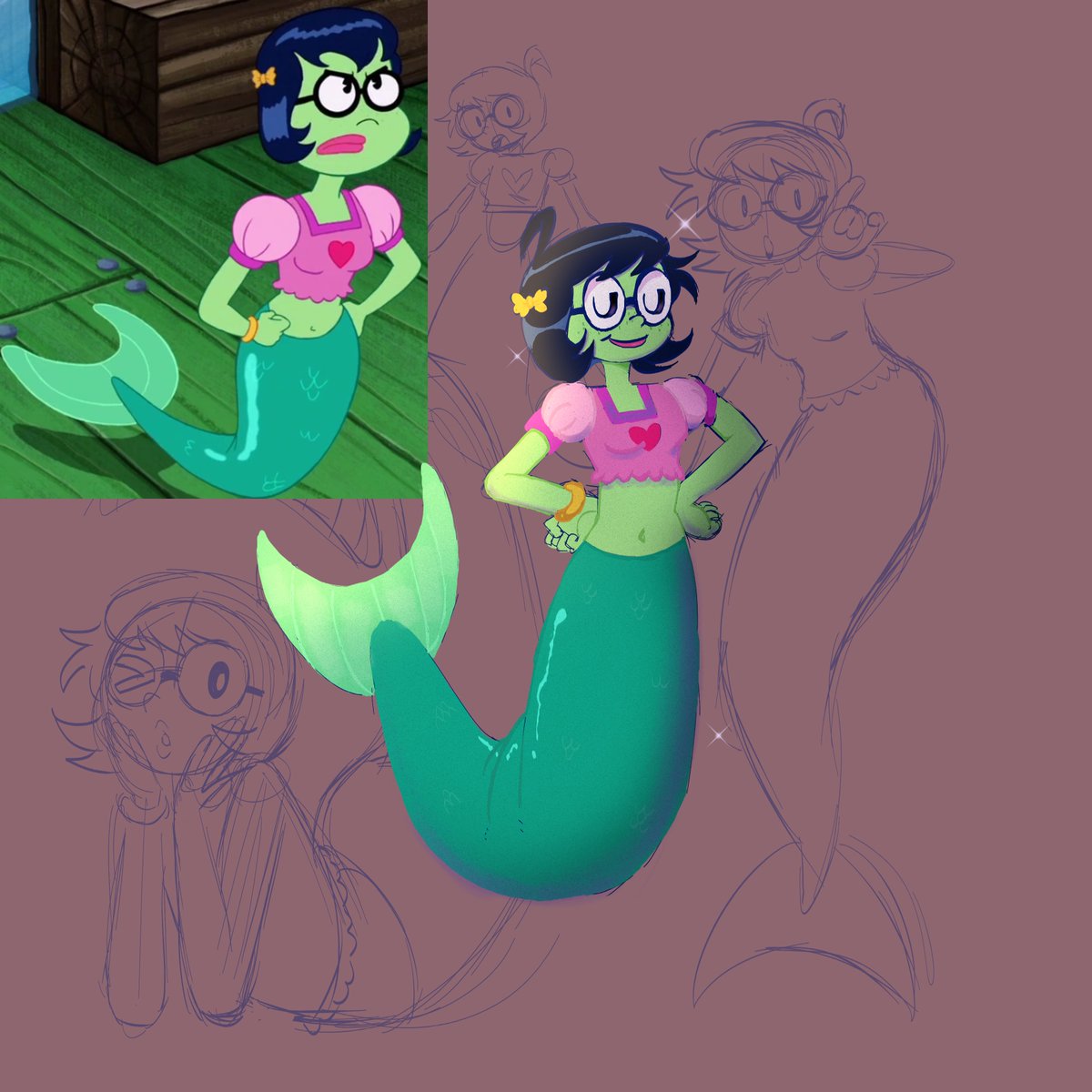 Sodapop020's tweet image. Watched the spongebob movie in vc yesterday and wanted to draw Mindy
#SpongeBobSquarePants