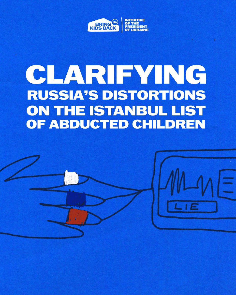 Yesterday, during the third round of talks in Istanbul, 🇷🇺 representatives claimed they had “processed” the initial list of 339 abducted children submitted by 🇺🇦 almost 2 months ago. 
❗️In reality, they ignored over 80% of the cases and gave fragmented answers on just a handful.