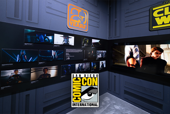 JediNewsNetwork's tweet photo. A Look Inside the Lucasfilm Pavilion at SDCC 2025 - https://t.co/71QAuUNcpo #StarWars #Lucasfilm #SDCC #SDCC25 #LucasfilmAnimation @StarWars #BrianMSims #BrianSims #DarthMaul #ShadowLord #EzraBridger #Ahsoka @AhsokaOfficial https://t.co/kqrJdFgDZz