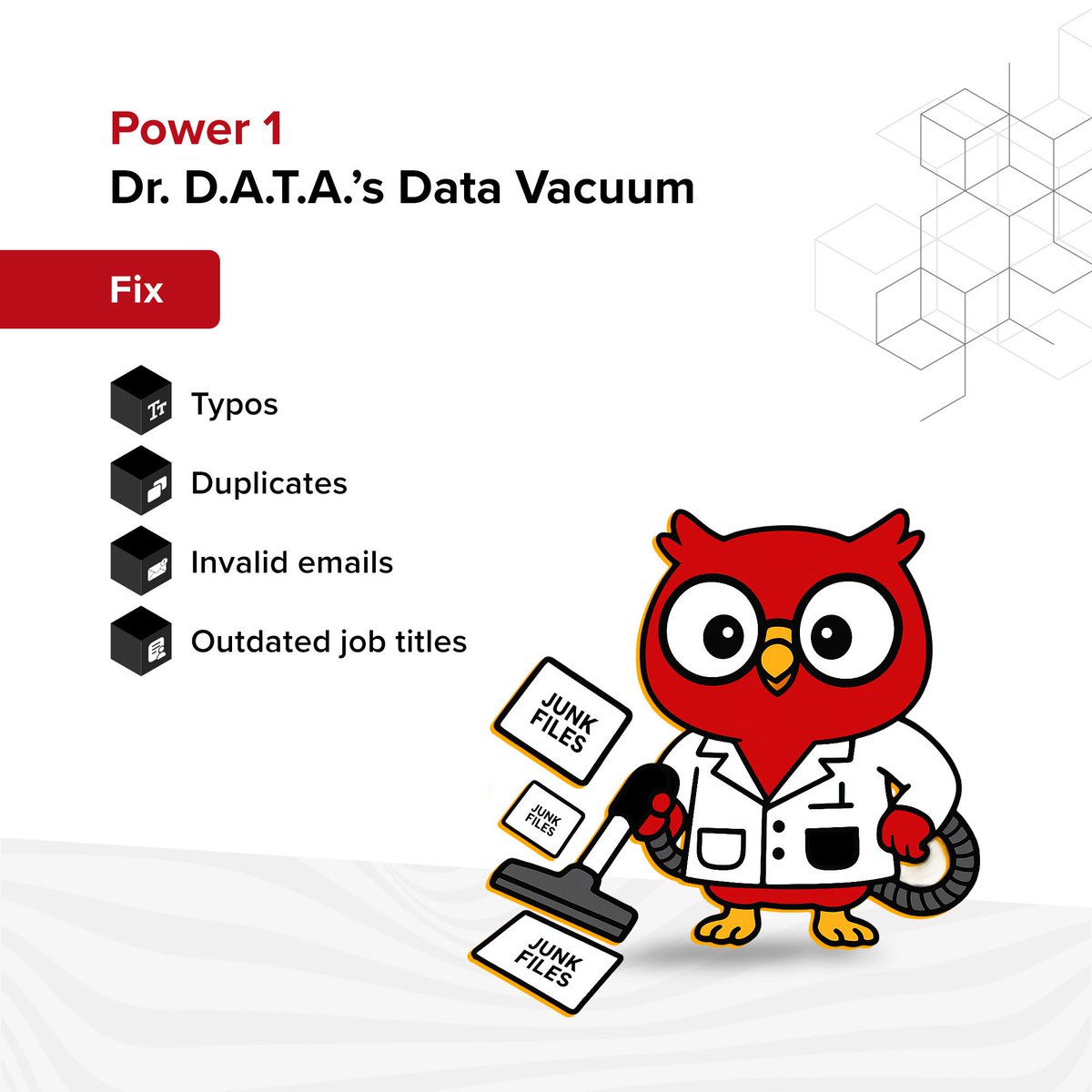 Datamaticsbpm's tweet image. Want to turn your CRM mayhem into pipeline clarity? Dr. D.A.T.A. is just a message away.
DM us or visit: bit.ly/4lJiDpt
#B2BData #DrData #DatamaticsBusinessSolutions