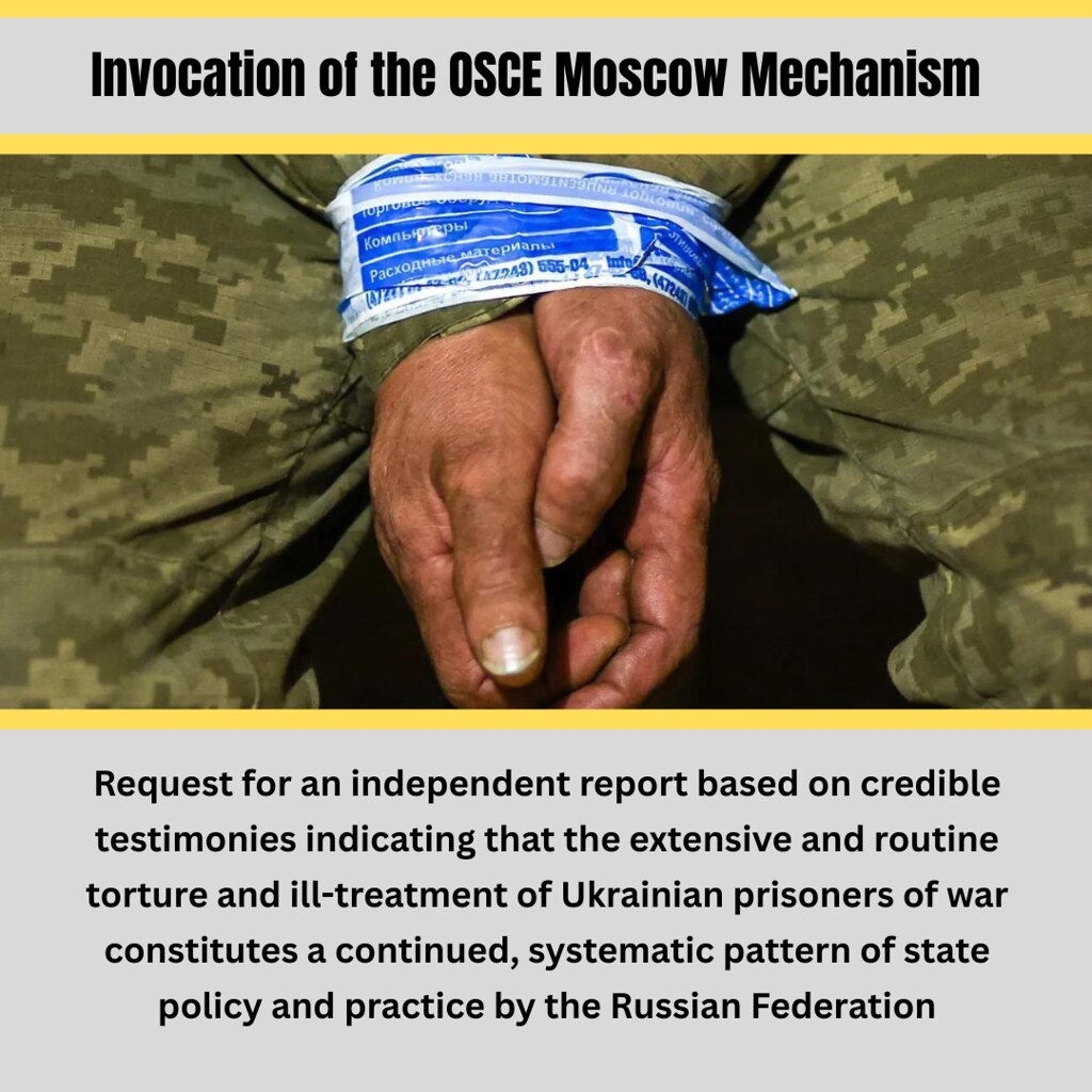🇵🇱Poland is among 4⃣1⃣ #OSCE participating States who invoke OSCE #MoscowMechanism in support of 🇺🇦Ukraine with regard to ill treatment of Ukrainian Prisoners of War (POW) by Russia.
An expert mission will establish the facts and issue recommendations on accountability mechanisms