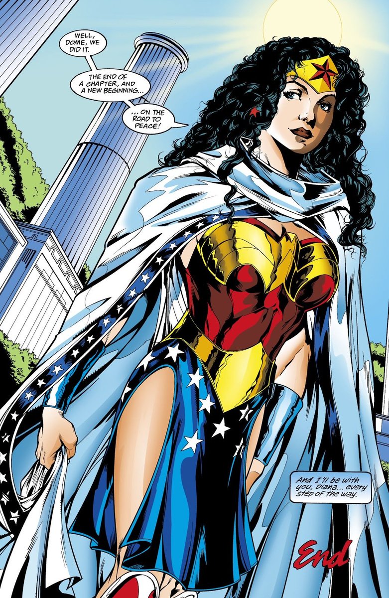 JTWonderdome's tweet image. I love this ending of Eric Luke's Wonder Woman run where he have Wonderdome become Diana's embassy and so she become of the Ambassador and the help the world. To end war and to build between mortal world and divinity. Of course, Greg Rucka would later explore in his run