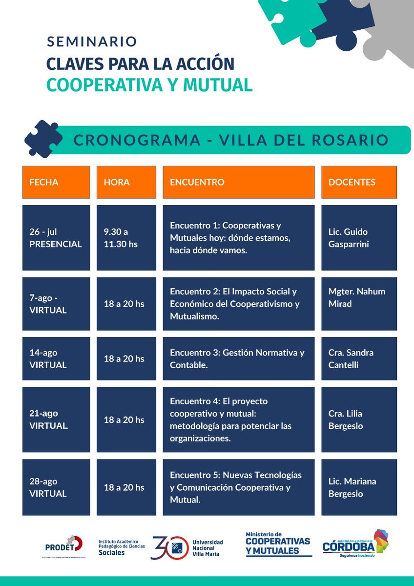 📣 Compartimos esta valiosa propuesta formativa organizada por nuestra asociada, <a href="/Coovilros/">Coovilros</a> 
🔹 Contenidos claves para la Acción Cooperativa y Mutual
Pensado para fortalecer la gestión, el impacto y la sostenibilidad de las organizaciones de la economía social y solidaria.