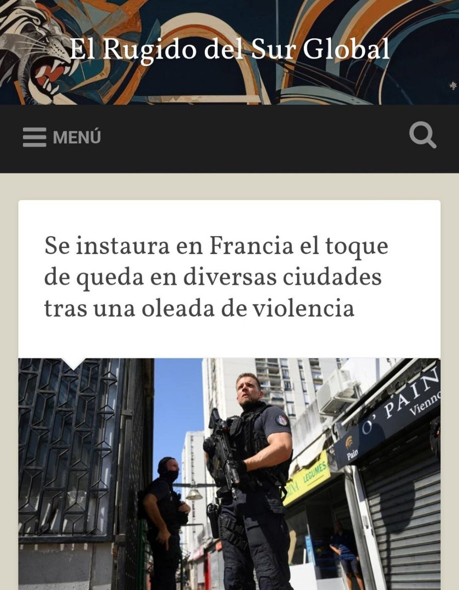 DeusVul94229466's tweet image. El futuro de Europa no es progreso es todo lo contrario.
Se instaura en Francia el toque de queda en diversas ciudades tras una oleada de violencia.