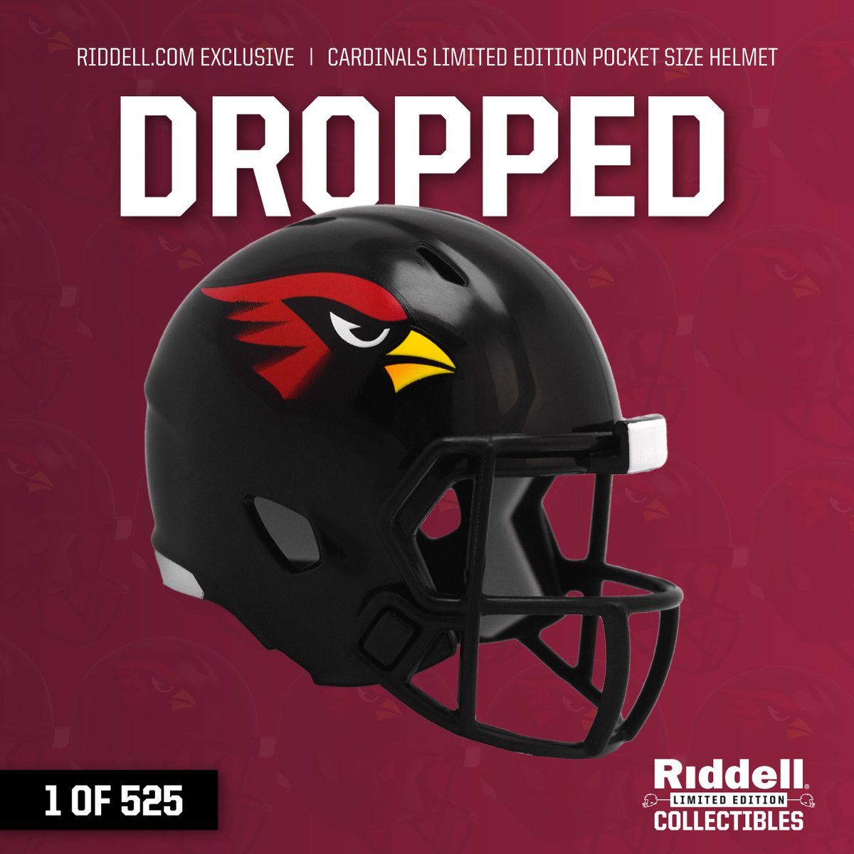 Riddell Sports (@riddellsports) on Twitter photo The Cardinals On-Field Alternate Limited Edition Pocket Size Helmets are out now!
<a href="/Riddell_Collect/">Riddell Collectibles</a>
Get yours before they’re gone: ow.ly/kGyv50WuKAk The Cardinals On-Field Alternate Limited Edition Pocket Size Helmets are out now!
<a href="/Riddell_Collect/">Riddell Collectibles</a>
Get yours before they’re gone: ow.ly/kGyv50WuKAk