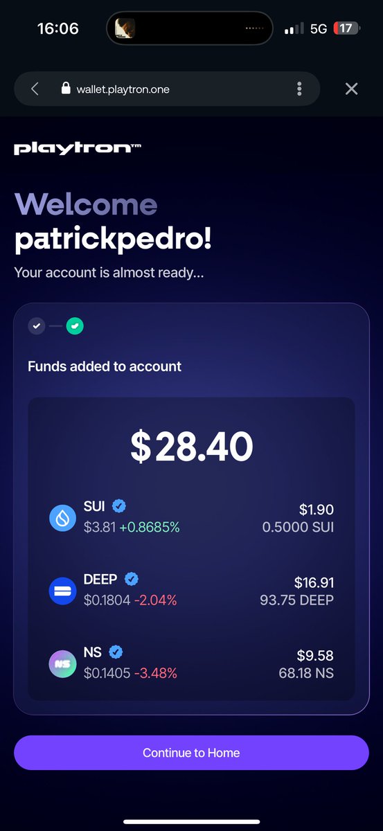 Got my Sui play wallet runing

Send to Patrickpedro@play 😁❤️
