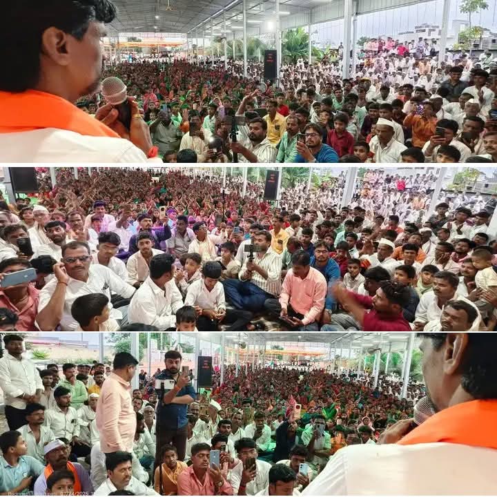 golekarganesh's tweet image. आज मनोज दादा जरांगे पाटील नारायणवाडी ता. गेवराई, जि.बीड येथे समाज बांधवांशी मुंबई आंदोलना विषयी संवाद साधताना.