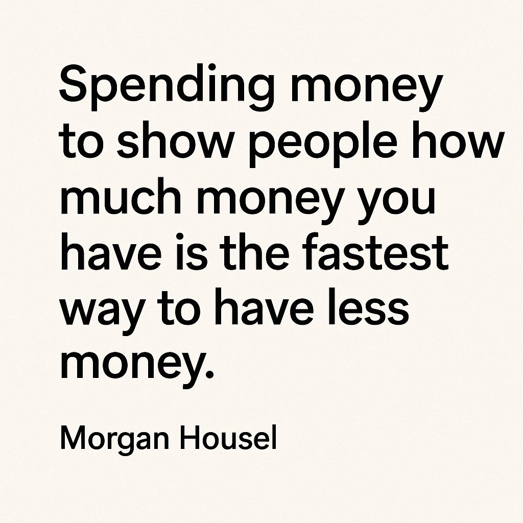 Rafiuddin Khaja (@talksbyrafi) on Twitter photo Couldn’t agree more with this.
Flexing wealth is expensive.
The richest people we know aren’t loud — they’re quiet, patient, and free.
True wealth doesn’t ask for attention.
It just moves differently.
Inspired by <a href="/morganhousel/">Morgan Housel</a> Couldn’t agree more with this.
Flexing wealth is expensive.
The richest people we know aren’t loud — they’re quiet, patient, and free.
True wealth doesn’t ask for attention.
It just moves differently.
Inspired by <a href="/morganhousel/">Morgan Housel</a>