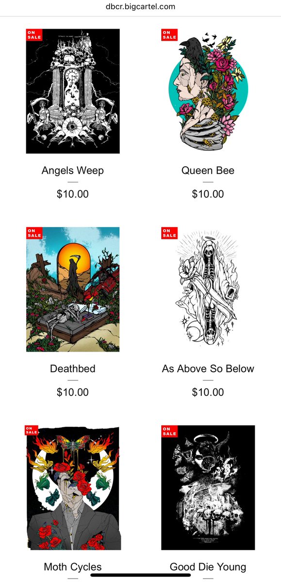 tomorrow is the last day for $10 prints and also the final day to grab the live laugh lmtf print 

dbcr.bigcartel.com