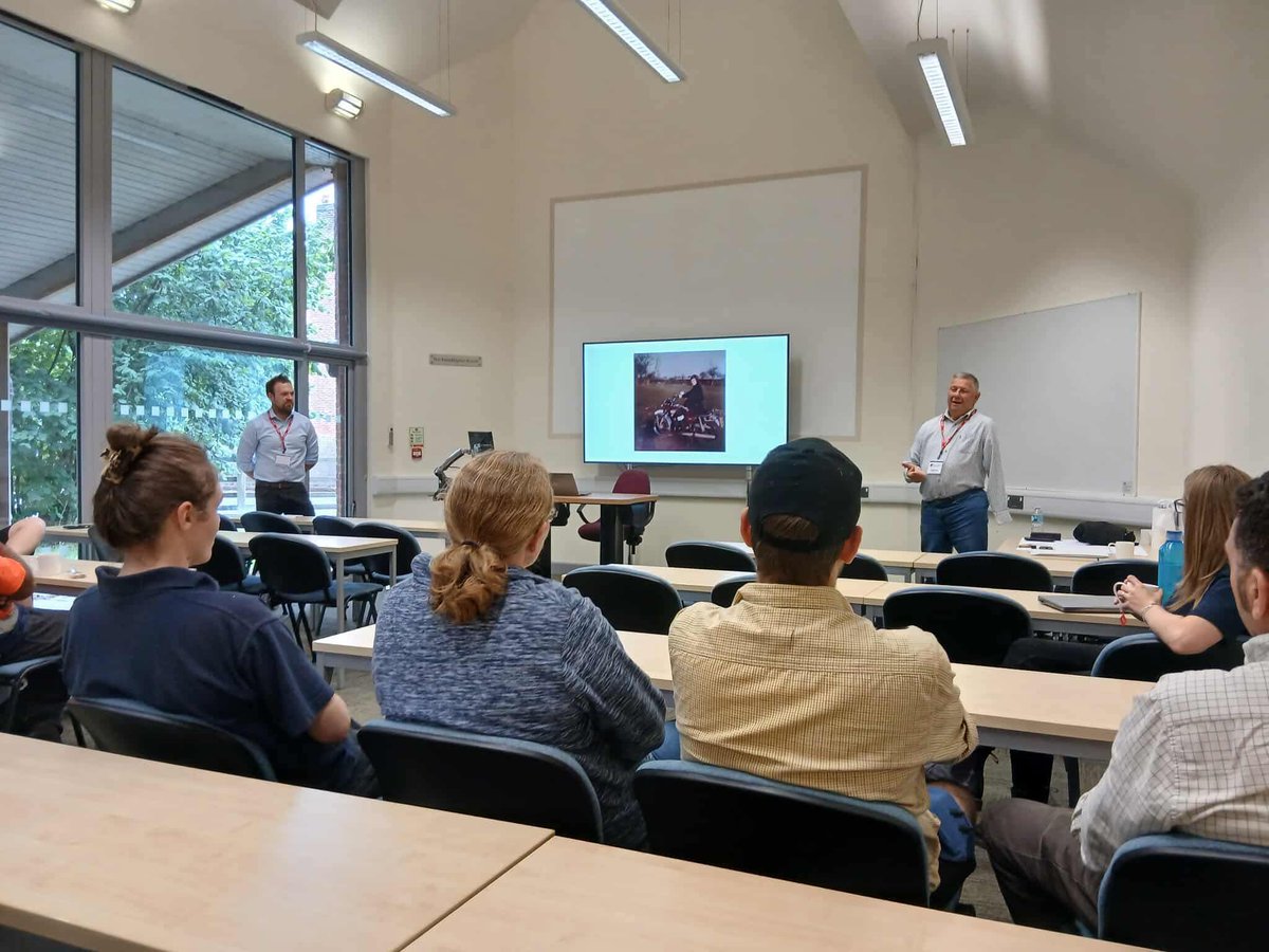 Kit Hopley and I are grateful to have been invited to <a href="/HarperAdamsUni/">Harper Adams University</a> today to speak during Farm Safety Week 🐮

It was a privilege to talk about PTO safety and to share our experiences with staff and managers🙌

PTO campaign continues 👌

<a href="/NFUtweets/">National Farmers' Union</a> <a href="/CheshireYFC/">Cheshire YFC</a>