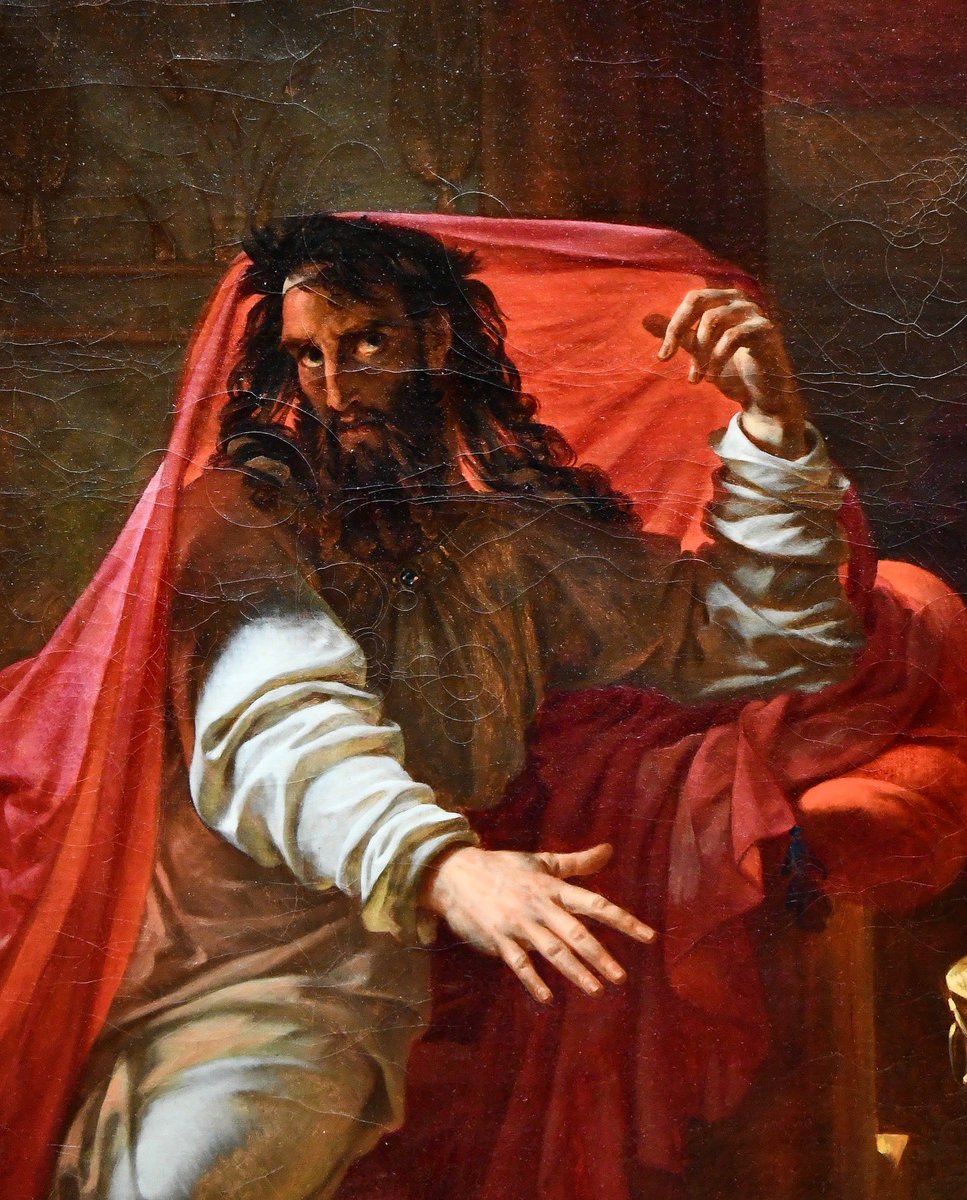 MuseeLouvre's tweet image. #LouvreALaLoupe/#LouvreDetails
🇫🇷 Inspectons les œuvres du musée avec #LouvreALaLoupe ! Aujourd’hui, focus sur ce tableau peint par Antoine-Jean Gros.
-
🎶 Par les accords de sa harpe, le jeune berger David apaise les tourments dont le roi Saül est assailli ; la gratitude du…